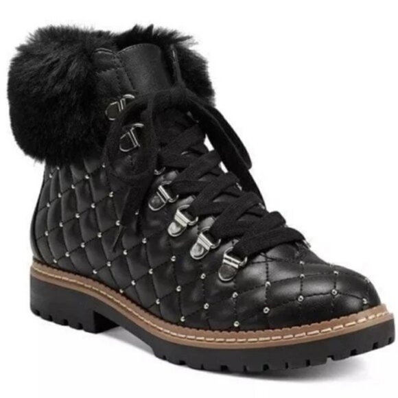 INC International Concepts Women's Pravale Lace-Up Lug Sole Hiker Bling … - Picture 1 of 6